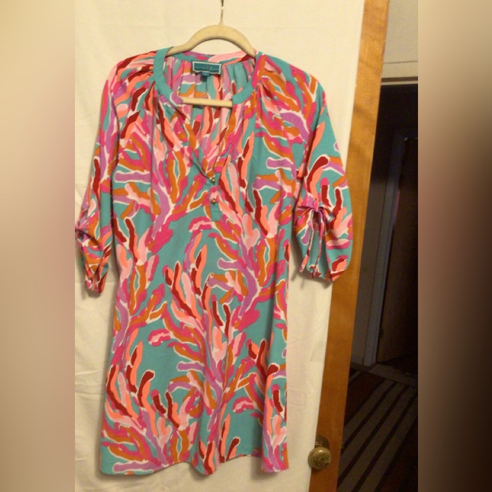 Southern Frock shirt dress SZ M # colorful # mini # summer